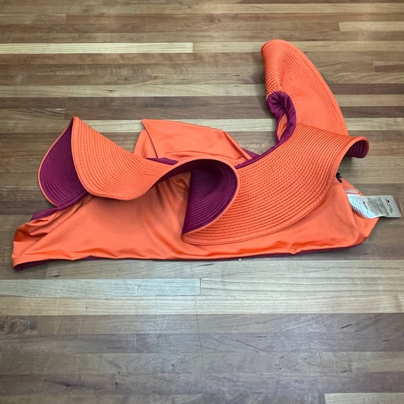 Johanna Ortiz Ayacucho Ruffle Reversible One Shoulder Bikini Top burgundy Small - Picture 5 of 10